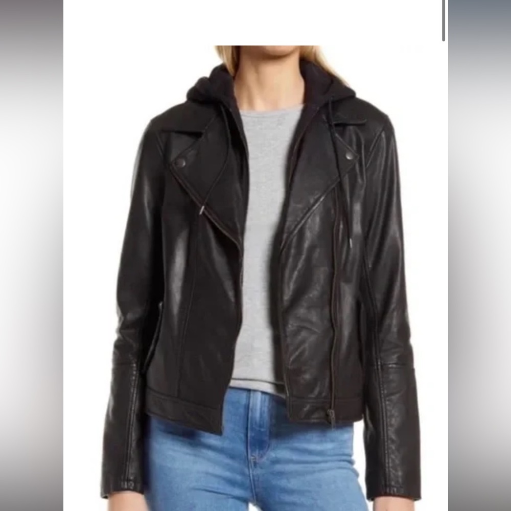 100% Genuine Leather Moto Jacket